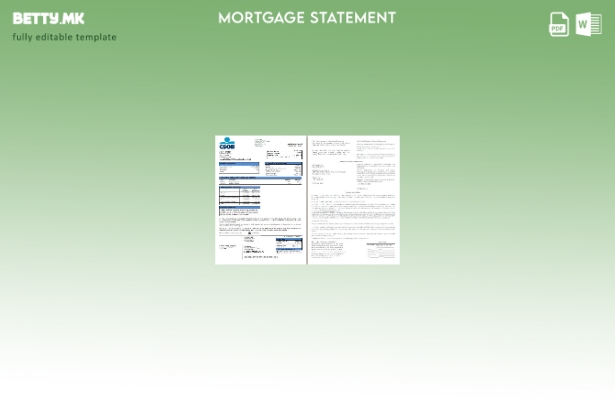 модерен стил чешки ČSOB банкарски извештај за хипотека, страници, шаблон